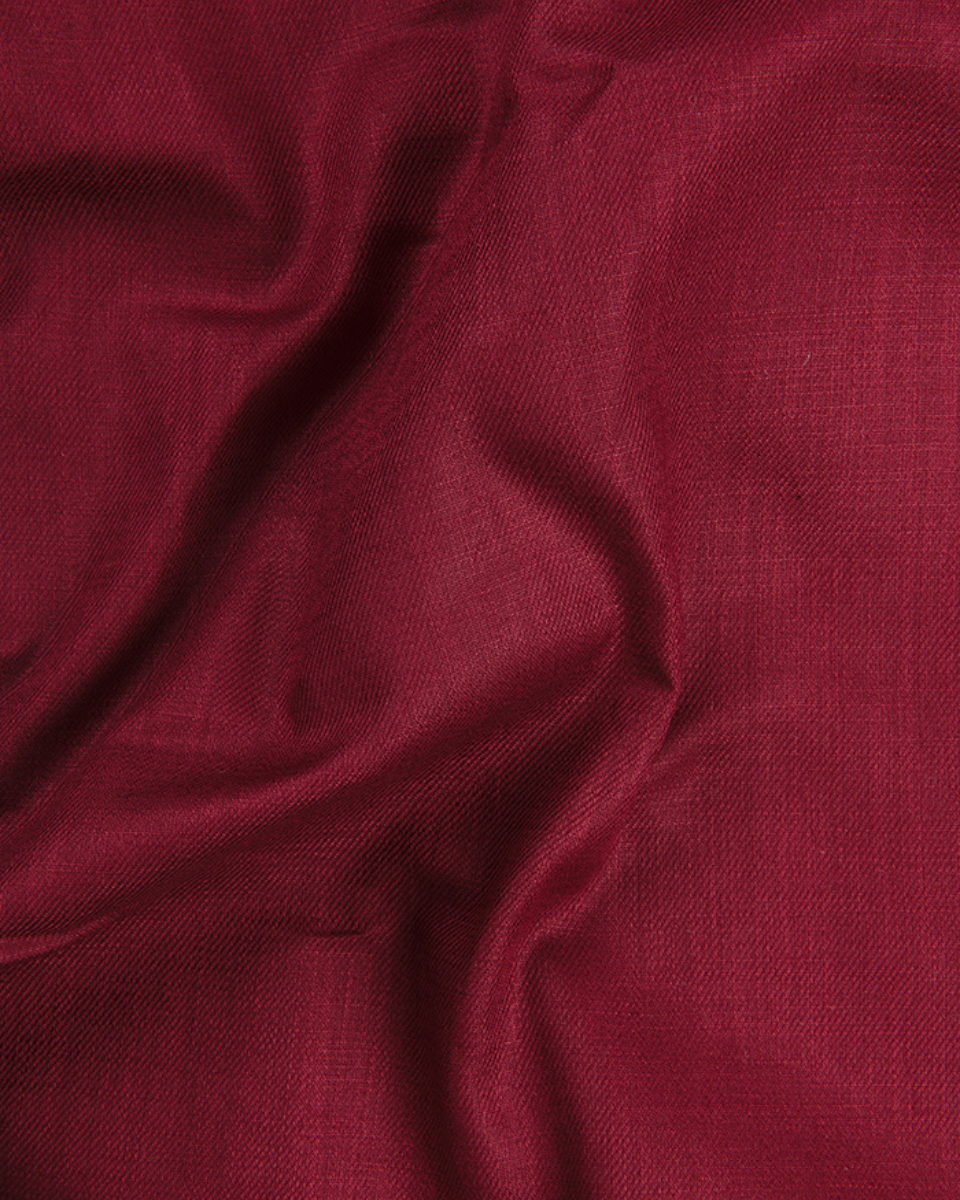 Linen Solid Mehrun Cherry Colour Men's Shirt