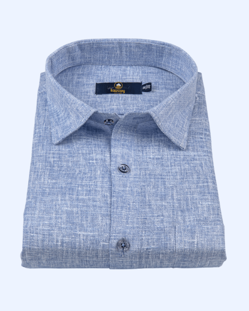 Pure Linen light Blue Colour Men's Shirt