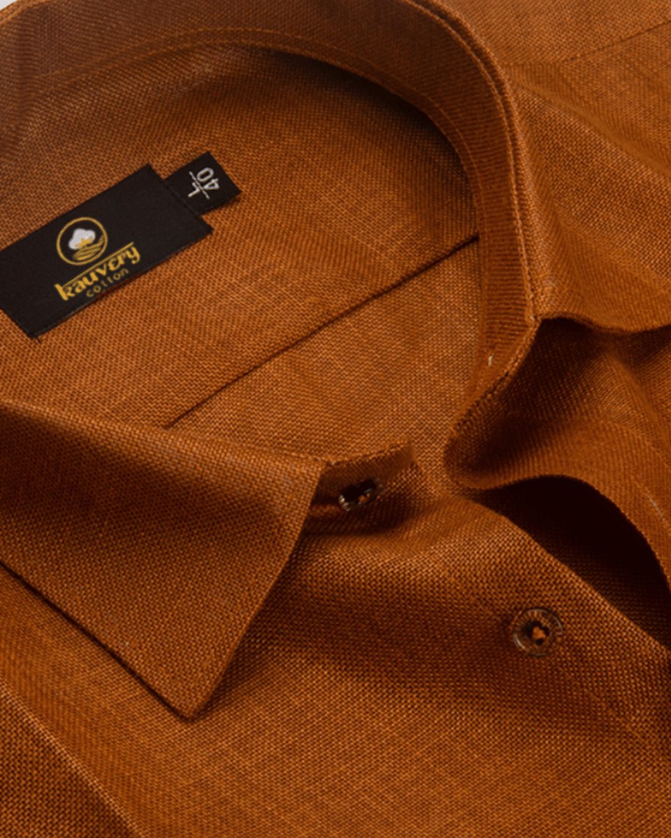 Pure Linen Dark Rast Colour Men's Shirts