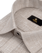 Pure Linen Light Mustard Colour Mens Shirts