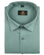 Linen Solid Pista Colour Men's Shirt