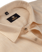 Premium Linen Cotton Sand Beige Colour Men's Shirt