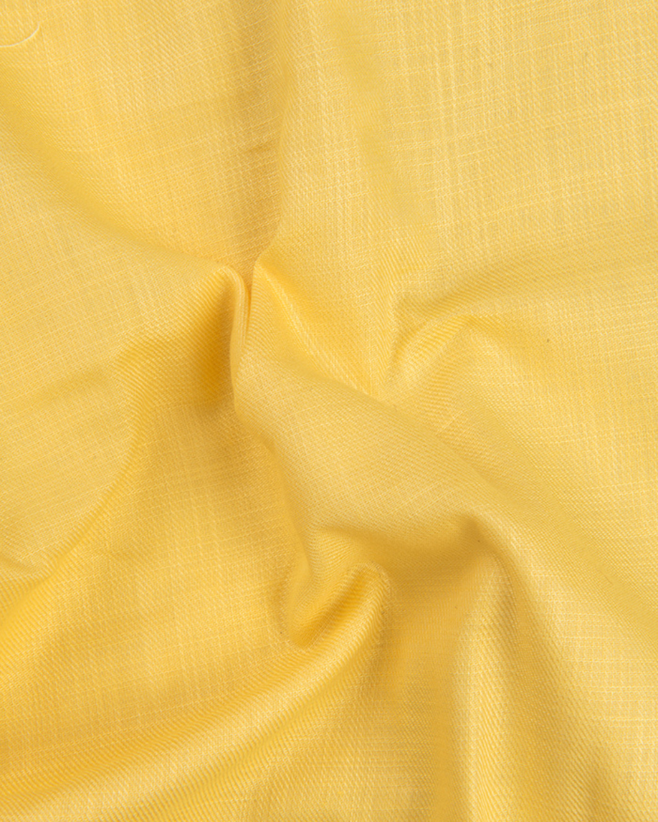 Linen Solid Mango Colour Men's Shirt