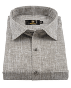 Pure Linen Light Cream Mehndi Colour New Men’s Shirt