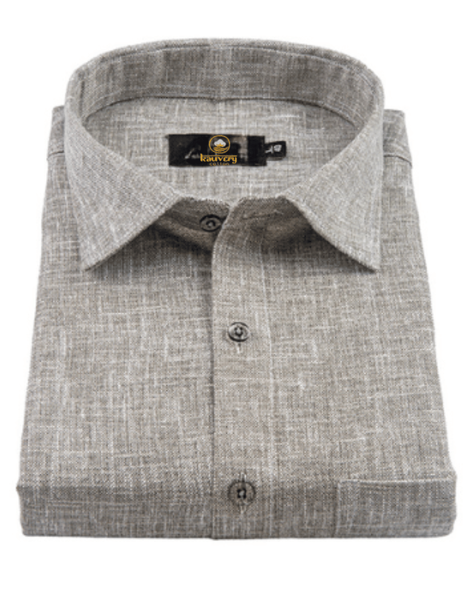 Pure Linen Light Cream Mehndi Colour New Men’s Shirt