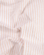 Linen Jute Striped Golden Line Pure White Colour Shirt for Men