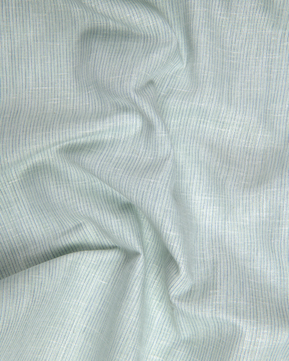 Linen Space Small Lining Light Pista Colour Men’s Shirt