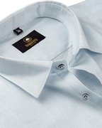 Premium Linen Cotton Ice Blue Colour Men's Shirt