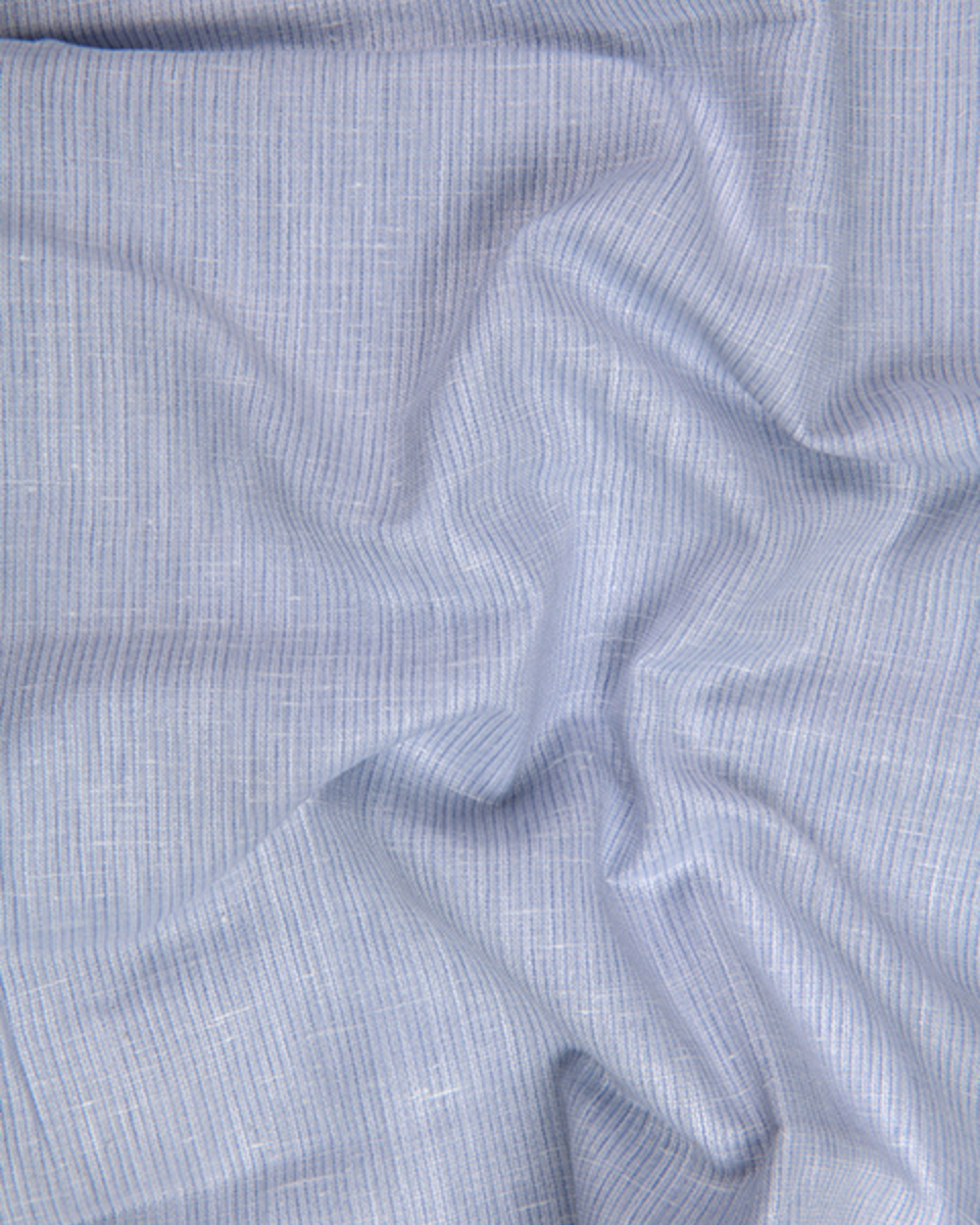 Linen Space Small Lining Light Blue Colour Men’s Shirt