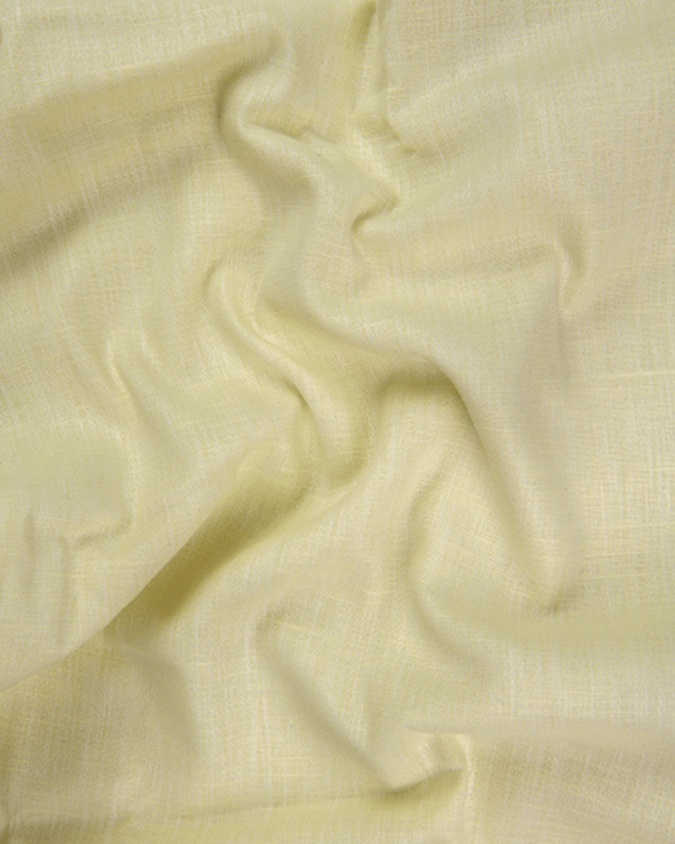 Premium Linen Cotton Butter Lemon Colour Men's Shirt