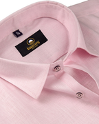 Premium Linen Cotton Baby Pink Colour Shirt For Men
