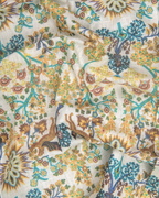 Pure Linen Digital Multicolour Print on Cream Base Men’s Shirt
