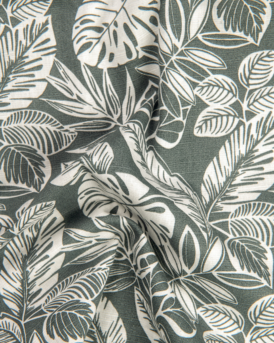 Linen Digital Printed Light Grey Colour Shirt for Men