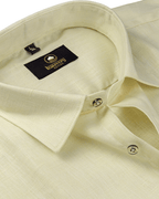 Premium Linen Cotton Butter Lemon Colour Men's Shirt
