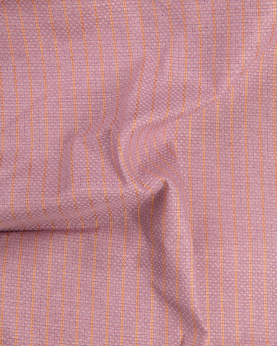 Linen Jute Striped Golden Line Light Wine Colour Men’s Shirt