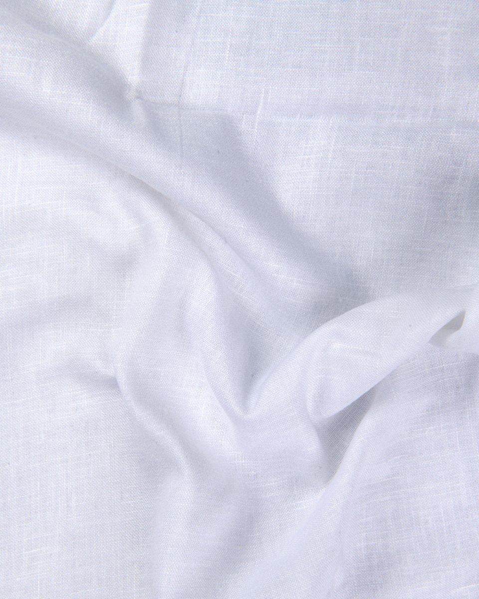 Linen 60% Lea Pure White Men's Shirt