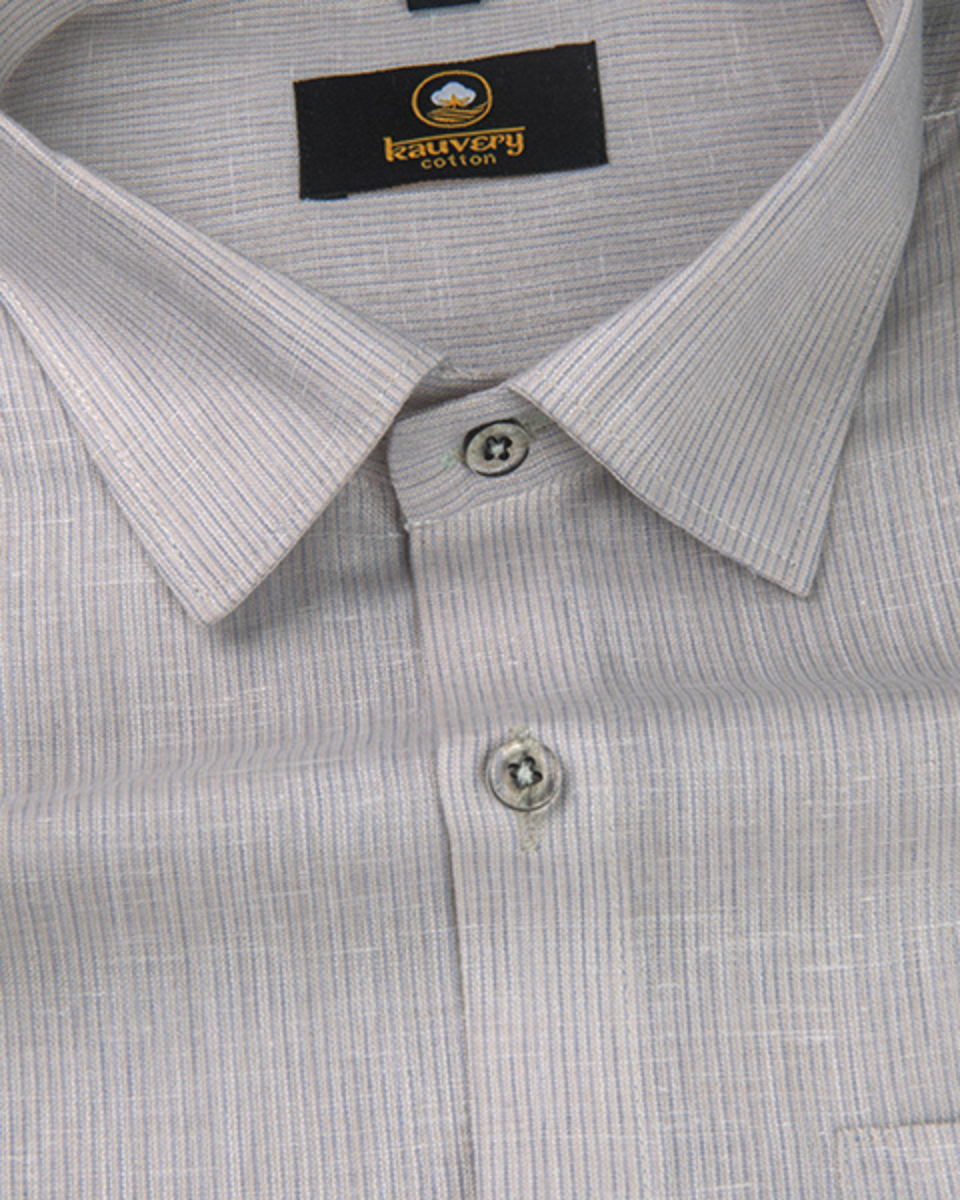 Linen Space Small Lining Natural Colour Men’s Shirt