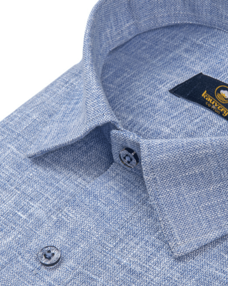 Pure Linen light Blue Colour Men's Shirt