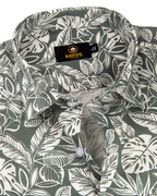 Linen Digital Printed Light Grey Colour Shirt for Men