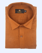 Pure Linen Dark Rast Colour Men's Shirts
