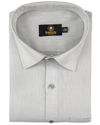 Premium Linen Cotton Steel Grey Colour Men's Shirt