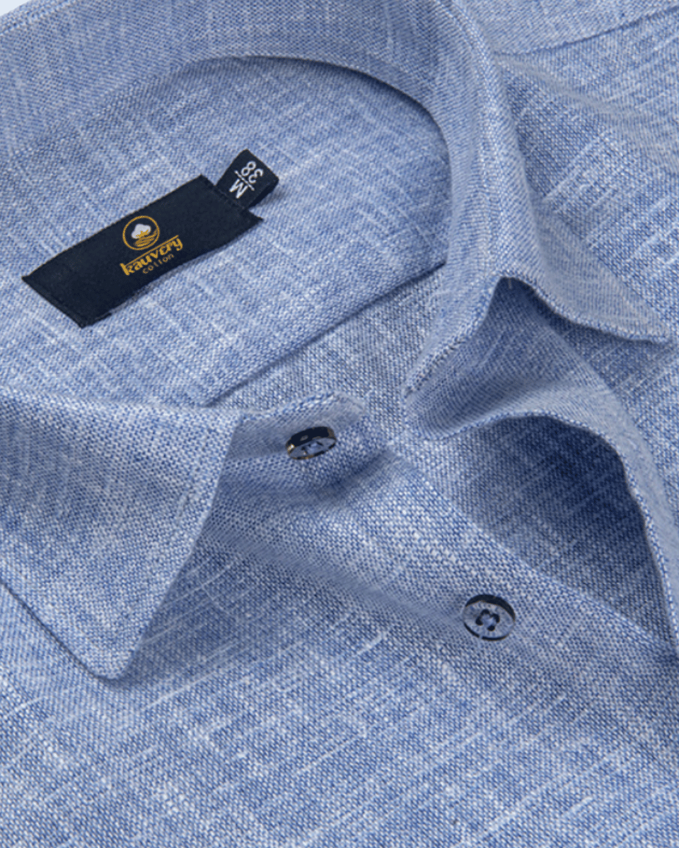 Pure Linen light Blue Colour Men's Shirt