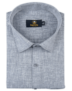 Pure Linen Dark Grey Colour Mens Shirt