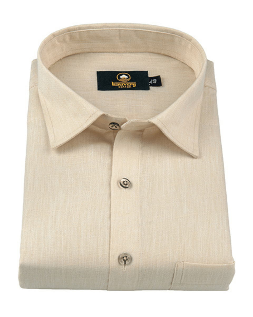 Premium Linen Cotton Peach Colour Men's Shirt