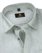 Linen Space Small Lining Light Pista Colour Men’s Shirt