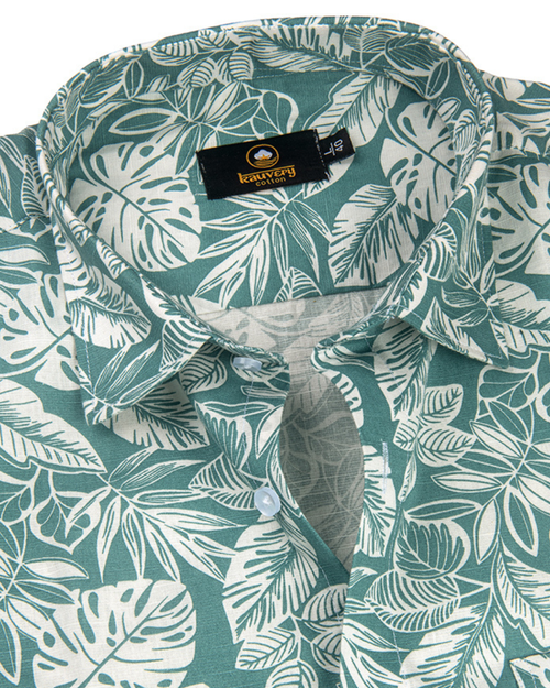 Linen Digital Printed C Green Colour Men’s Shirt