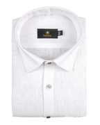 Pure Linen Half White Men's Shirt