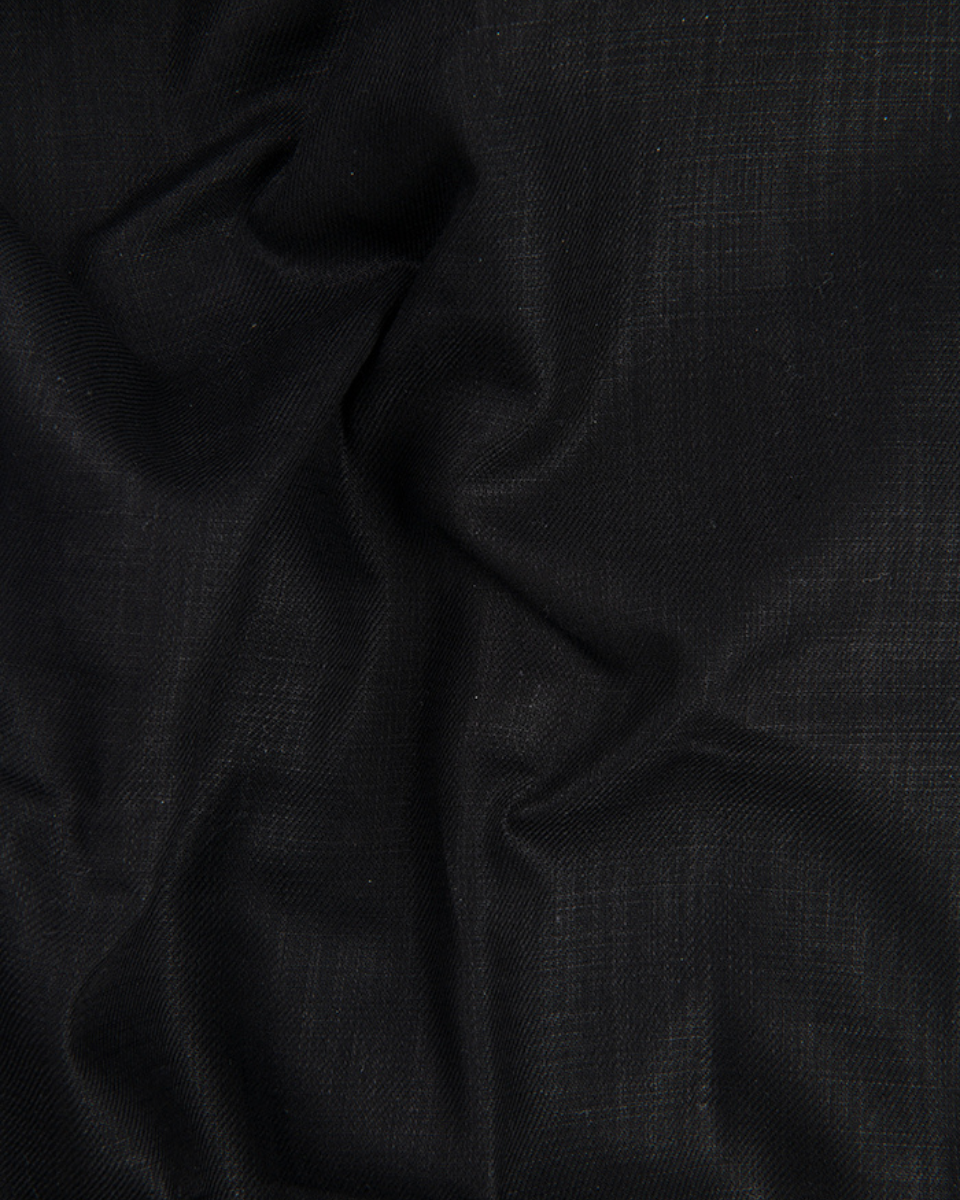 Linen Solid Full Black Colour Shirt for Men