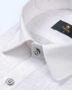 Pure Linen Half White Men's Shirt