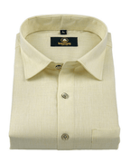 Premium Linen Cotton Butter Lemon Colour Men's Shirt