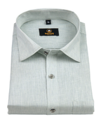 Linen Space Small Lining Light Pista Colour Men’s Shirt