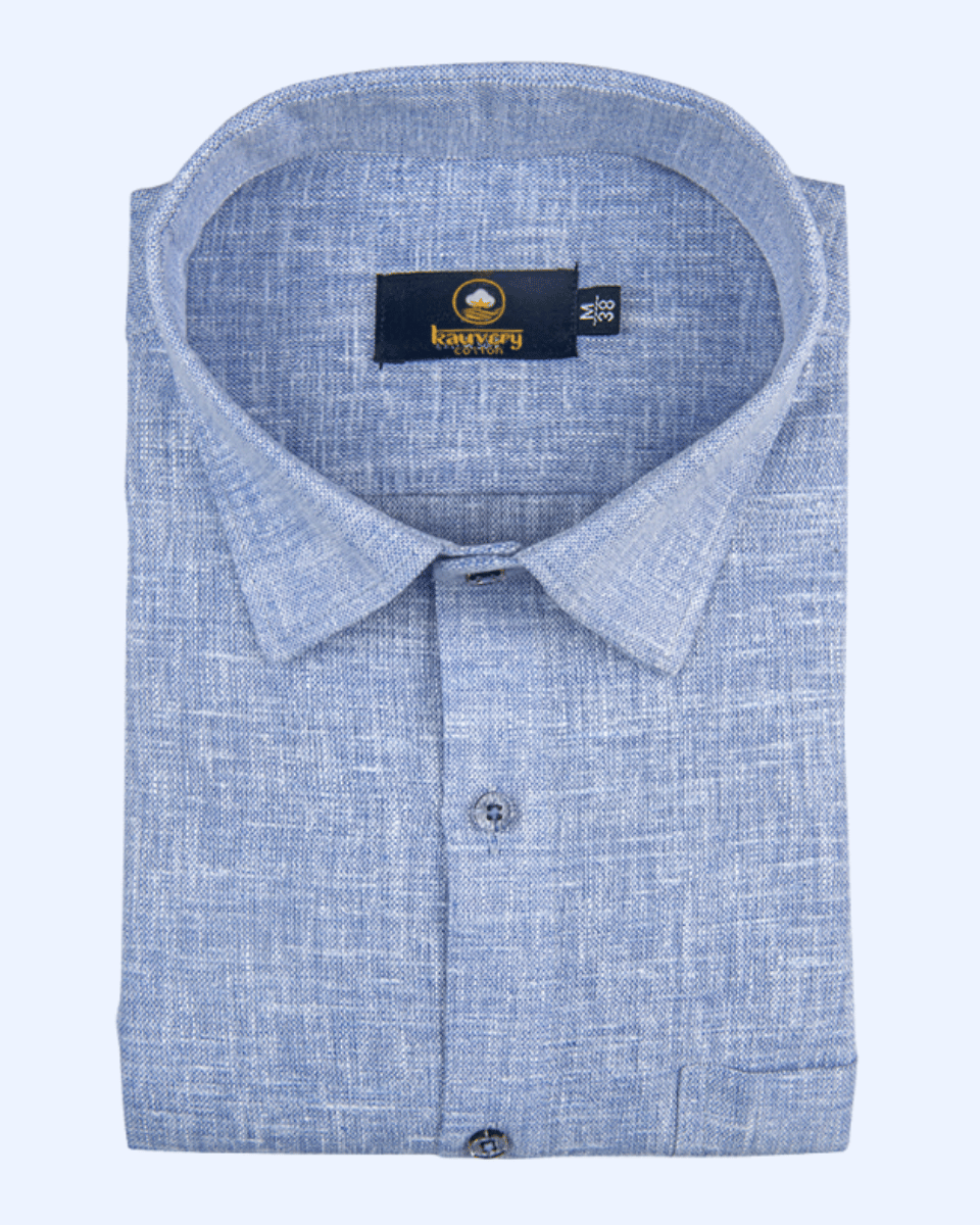 Pure Linen light Blue Colour Men's Shirt