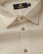 Premium Linen Cotton Peach Colour Men's Shirt