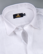 Linen 60% Lea Pure White Men's Shirt