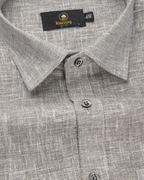 Pure Linen Light Cream Mehndi Colour New Men’s Shirt