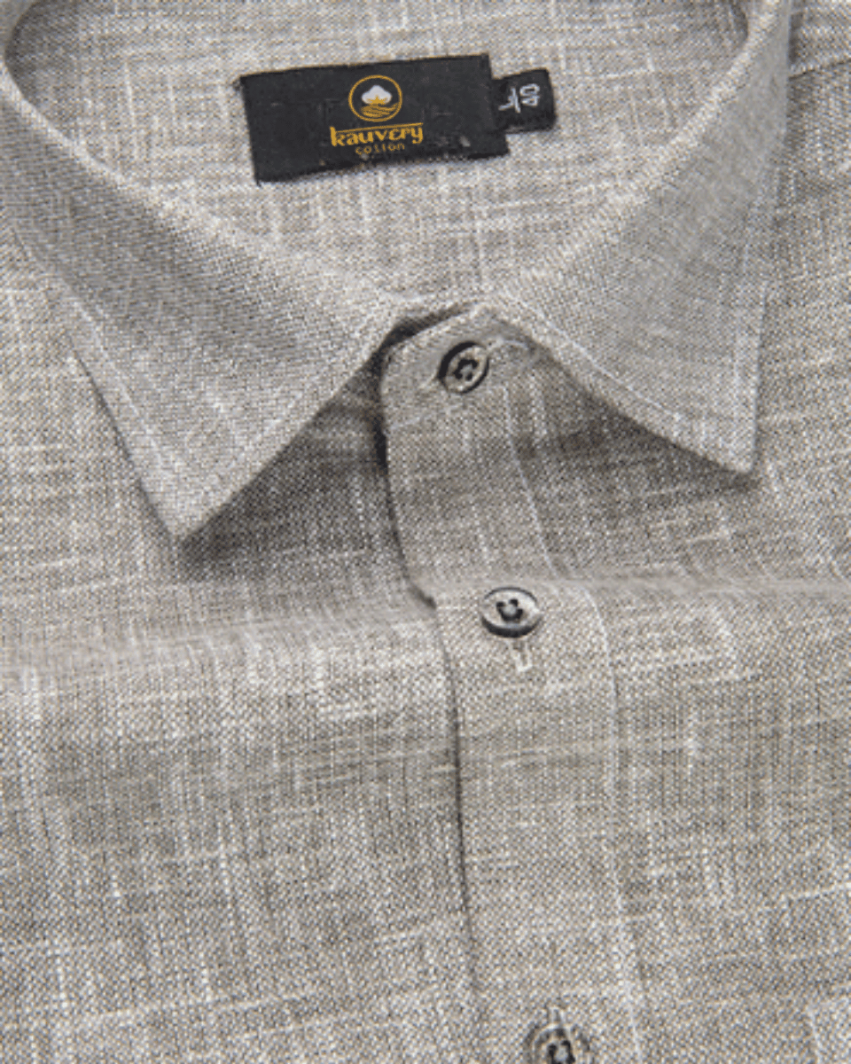 Pure Linen Light Cream Mehndi Colour New Men’s Shirt
