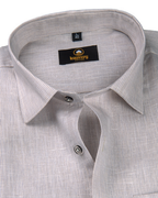 Linen Space Small Lining Natural Colour Men’s Shirt