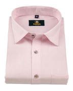 Premium Linen Cotton Baby Pink Colour Shirt For Men