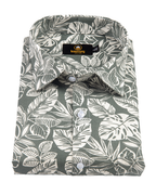 Linen Digital Printed Light Grey Colour Shirt for Men