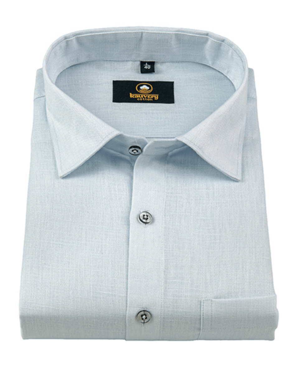 Premium Linen Cotton Ice Blue Colour Men's Shirt