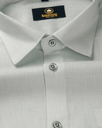 Premium Linen Cotton Mint Gray Colour Men's Shirt