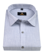 Linen Space Small Lining Light Blue Colour Men’s Shirt