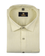Premium Linen Cotton Butter Lemon Colour Men's Shirt