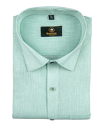 Linen Space Small Lining Mint Green Colour Men’s Shirt