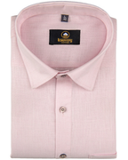 Premium Linen Cotton Baby Pink Colour Shirt For Men
