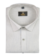 Linen Space Small Lining Cream Colour Men’s Shirt